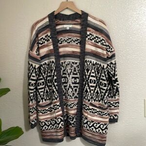 Lucky brand Aztec print cardigan